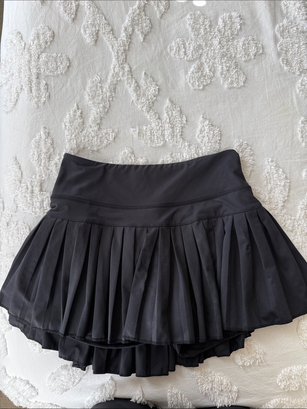 Gold Hinge Black Pleated Skirt